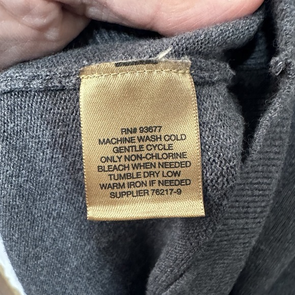 The Foundry Pullover 1/4 Zip Long Sleeve Sweater Men's 3XLT‎ Gray Big And Tall - Picture 6 of 6